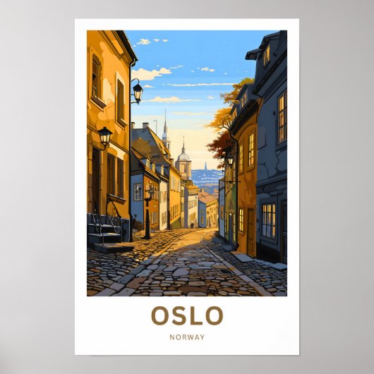 Oslo Noorwegen Reisprint Poster (Voorkant)