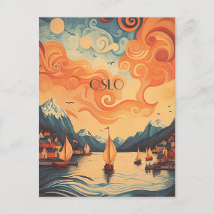 Oslo Noorwegen Reizen Briefkaart