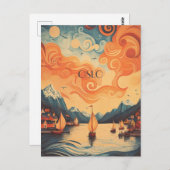 Oslo Noorwegen Reizen Briefkaart (Voorkant / Achterkant)