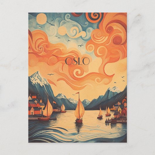 Oslo Noorwegen Reizen Briefkaart (Voorkant)