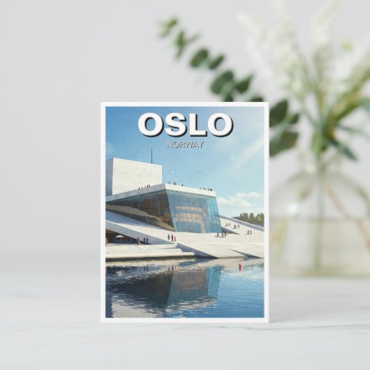 Oslo Noorwegen Reizen Briefkaart (Staand voorkant)