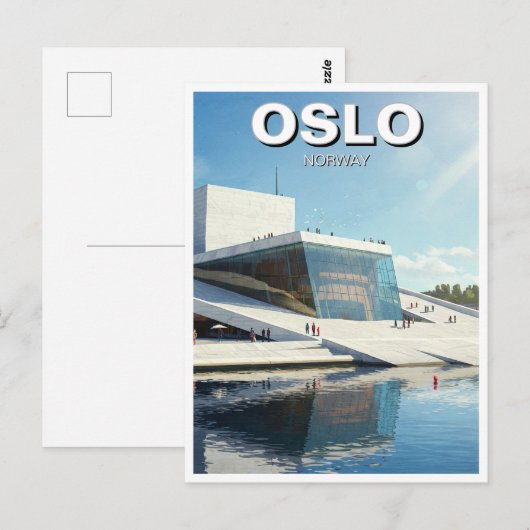 Oslo Noorwegen Reizen Briefkaart (Voorkant / Achterkant)