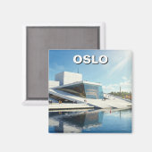 Oslo Noorwegen Reizen Magneet (Voorkant / Achterkant)