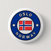 Oslo Noorwegen Ronde Button 5,7 Cm (Voorkant)