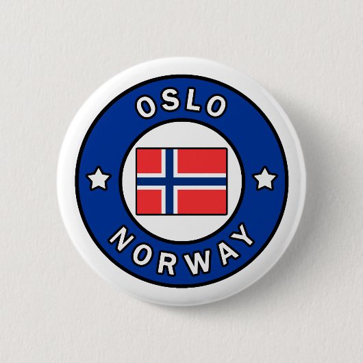 Oslo Noorwegen Ronde Button 5,7 Cm (Voorkant)
