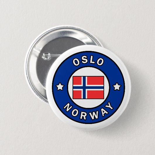 Oslo Noorwegen Ronde Button 5,7 Cm (Voorkant /achterkant)