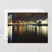 Oslo, Noorwegen 's nachts Briefkaart (Voorkant / Achterkant)