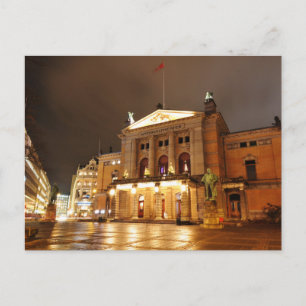 Oslo, Noorwegen 's nachts Briefkaart