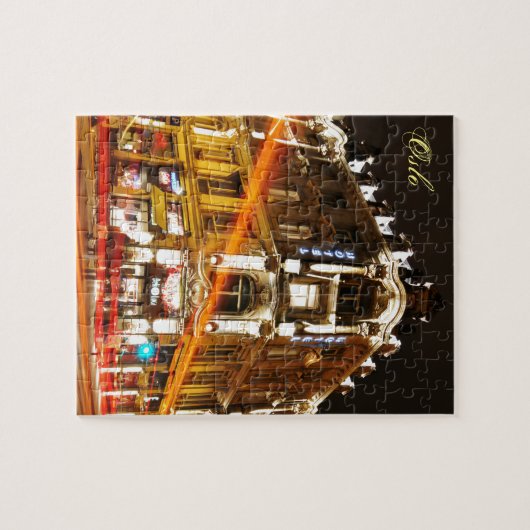 Oslo, Noorwegen 's nachts Legpuzzel (Horizontaal)