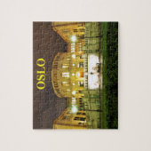 Oslo, Noorwegen 's nachts Legpuzzel (Verticaal)