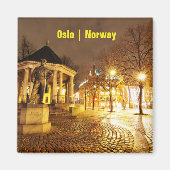 Oslo, Noorwegen 's nachts Magneet (Voorkant)