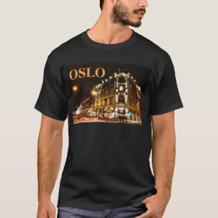Oslo, Noorwegen 's nachts T-shirt