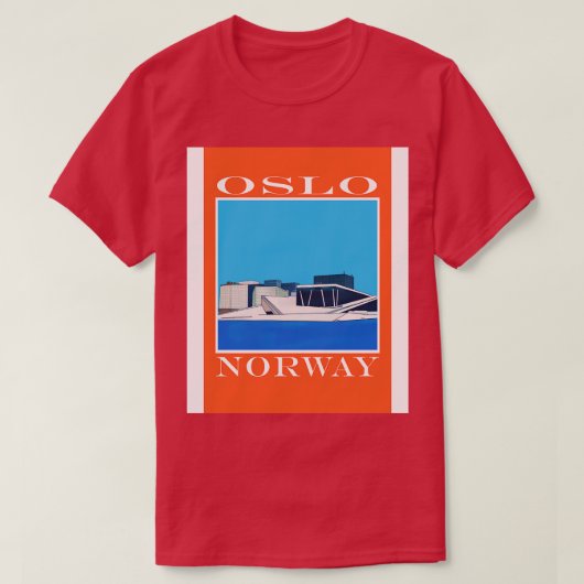 Oslo Noorwegen Scandinavisch T-shirt (Design voorkant)