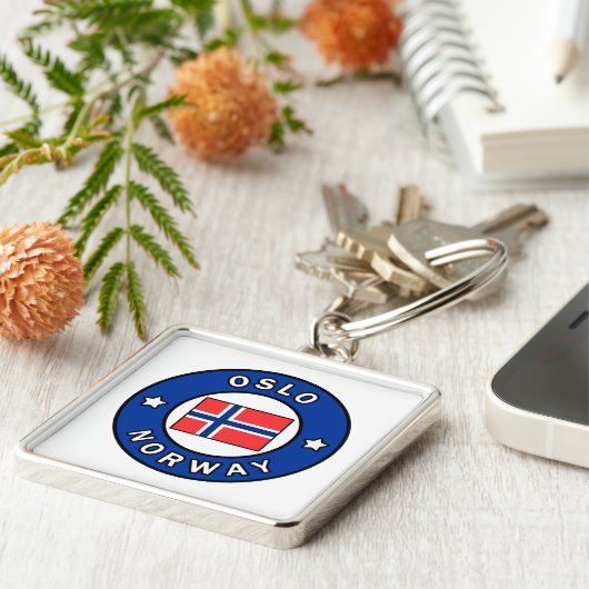 Oslo Noorwegen Sleutelhanger (Zijkant)