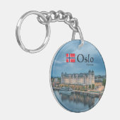Oslo Noorwegen Sleutelhanger (Voorkant Links)