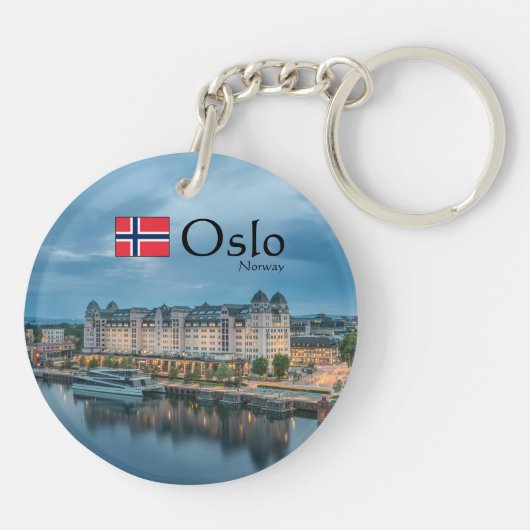 Oslo Noorwegen Sleutelhanger (Achterkant)