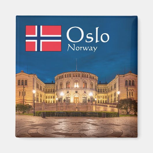 Oslo Noorwegen Souvenir Magneet (Voorkant)