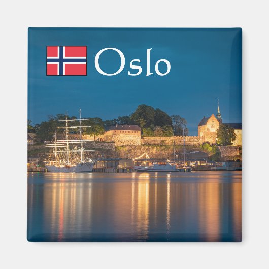 Oslo Noorwegen Souvenir Magneet (Voorkant)