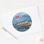 Oslo Noorwegen Souvenir Ronde Sticker (Envelop)