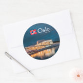 Oslo Noorwegen Souvenir Ronde Sticker (Envelop)
