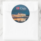 Oslo Noorwegen Souvenir Ronde Sticker (Tas)