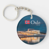 Oslo Noorwegen Souvenir Sleutelhanger (Voorkant)