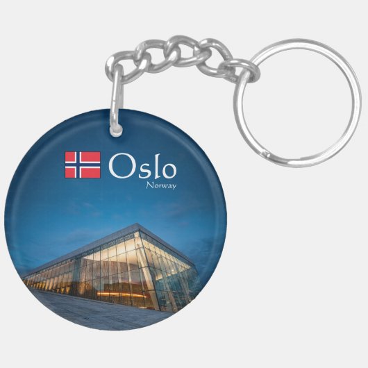Oslo Noorwegen Souvenir Sleutelhanger (Achterkant Links)