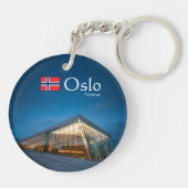 Oslo Noorwegen Souvenir Sleutelhanger (Achterkant)