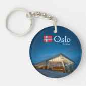 Oslo Noorwegen Souvenir Sleutelhanger (Voorkant)
