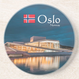 Oslo Noorwegen Souvenir Zandsteen Onderzetter