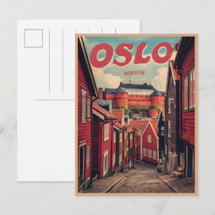 Oslo Noorwegen vintage souvenirs en cadeaus Briefkaart