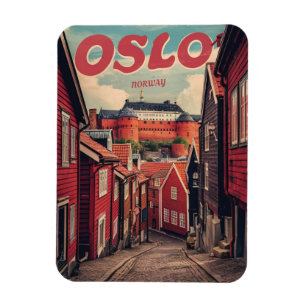 Oslo Noorwegen vintage souvenirs en cadeaus Magneet