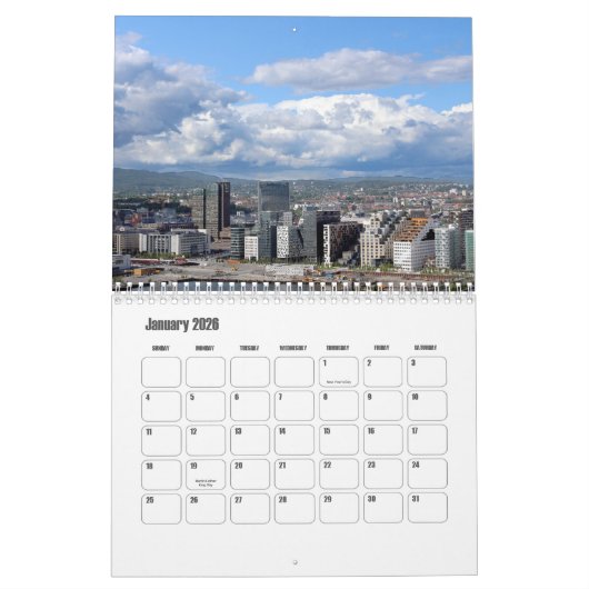 Oslo-Norway Calendar Kalender (Jan 2026)