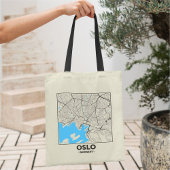 Oslo, Norway, City Map Tote Bag