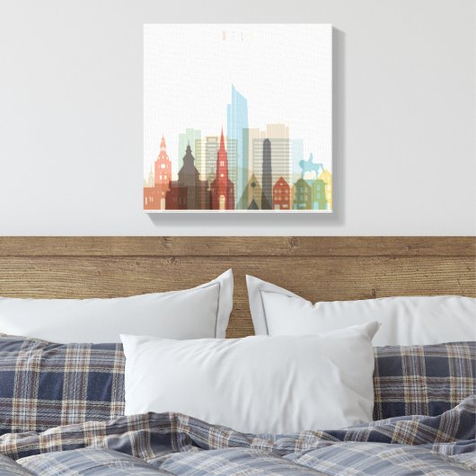 Oslo, Norway | City Skyline Canvas Afdruk (Insitu (Slaapkamer))