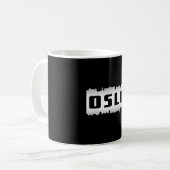 Oslo Norway City Skyline Cityscape Funny Gift Koffiemok (Voorkant links)