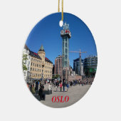 Oslo Norway Panorama Circle Ornament (Rechts)