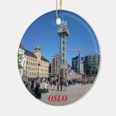 Oslo Norway Panorama Circle Ornament (Links)