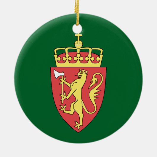 Oslo Norway Panorama Circle Ornament (Achterkant)