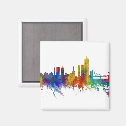 Oslo Norway Skyline Magneet (Voorkant / Achterkant)