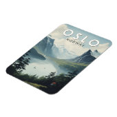 Oslo Norway Travel Art Vintage Magneet (Linkerzijde)