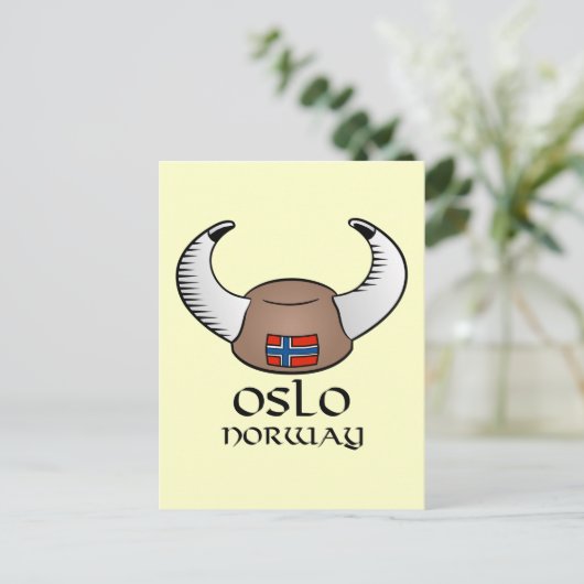 Oslo Norway Viking Pet Briefkaart (Staand voorkant)