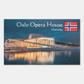 Oslo Opera House Rechthoekige Sticker (Voorkant)