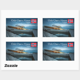 Oslo Opera House Rechthoekige Sticker