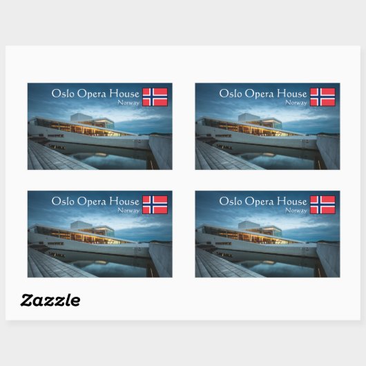 Oslo Opera House Rechthoekige Sticker (Vel)