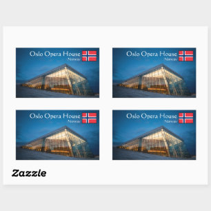 Oslo Opera House Rechthoekige Sticker