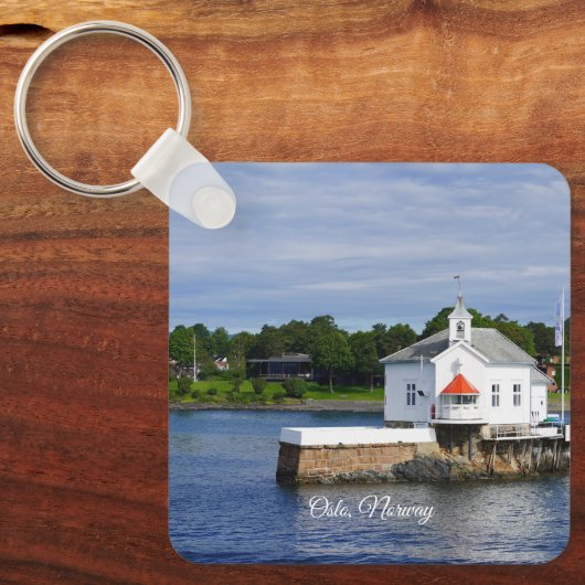 Oslo, Poster Noorwegen fjord Sleutelhanger (Voorkant)