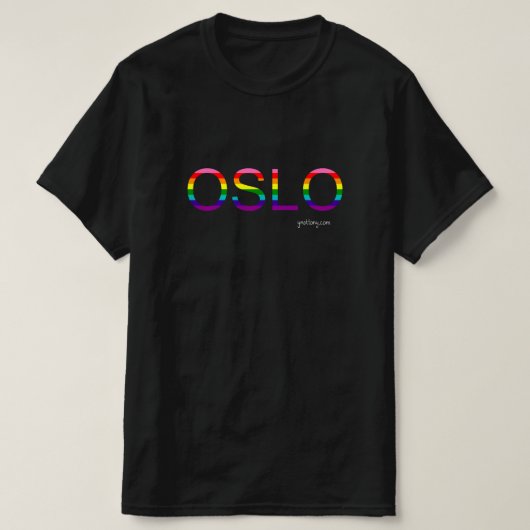 Oslo Pride T-shirt | Gay Rainbow Flag (Design voorkant)