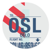 Oslo - Reis Tag Ronde Sticker