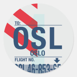 Oslo - Reis Tag Ronde Sticker